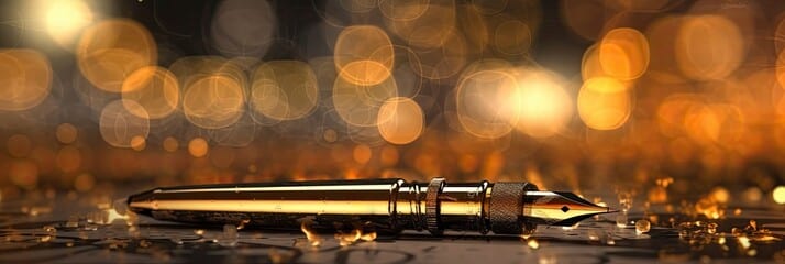 A gold bullet on the ground with a bokeh effect. Relevant to tips on being a notary public.