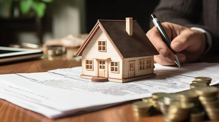 Ontario real estate notary signing legal documents for property transactions.